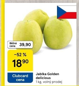 Jablka Golden Delicious