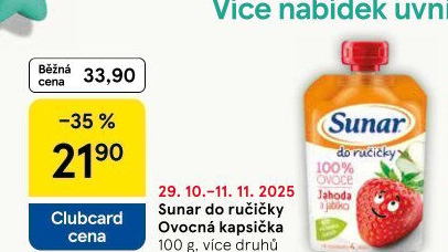 Kapsička do ručičky Ovocný příkrm Sunar