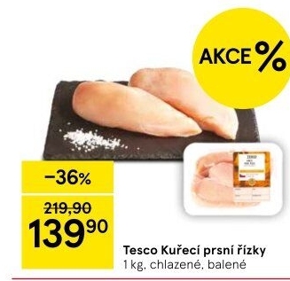 Kuřecí prsní řízky Tesco