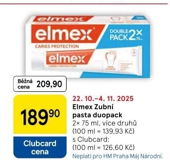 Pasty na zuby Elmex