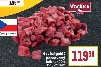 Hovězí maso na guláš Vocílka
