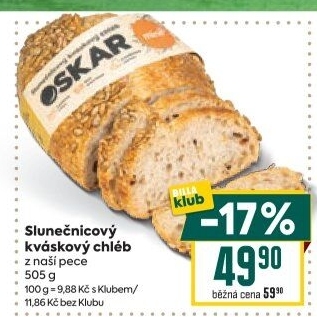 Chléb kváskový slunečnicový Oskar Minit