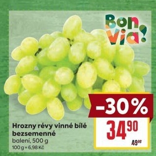 Hrozny bílé bezsemenné Billa Bonvia