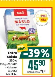 Máslo Tatra