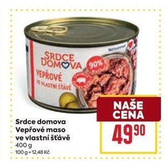Vepřové maso ve vlastní šťávě Srdce Domova