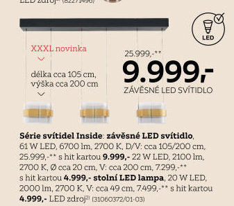 ZÁVĚSNÉ LED SVÍTIDLO