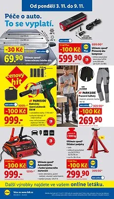 akční leták Lidl 3.11.2025-9.11.2025