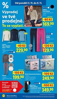 akční leták Lidl 3.11.2025-9.11.2025