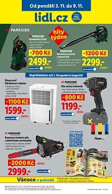 akční leták Lidl 3.11.2025-9.11.2025