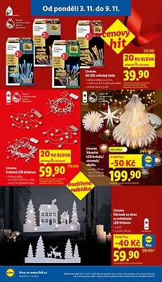 akční leták Lidl 3.11.2025-9.11.2025