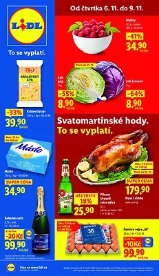 akční leták Lidl 6.11.2025-9.11.2025