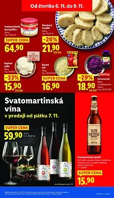 akční leták Lidl 6.11.2025-9.11.2025