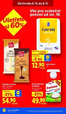 akční leták Lidl 6.11.2025-9.11.2025
