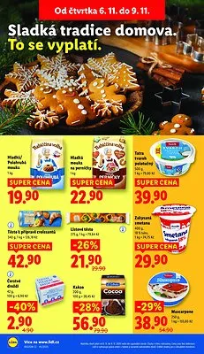 akční leták Lidl 6.11.2025-9.11.2025