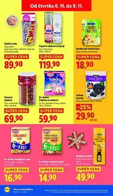 akční leták Lidl 6.11.2025-9.11.2025
