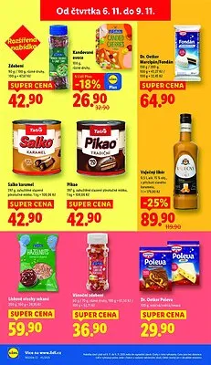 akční leták Lidl 6.11.2025-9.11.2025