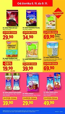 akční leták Lidl 6.11.2025-9.11.2025