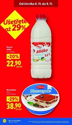 akční leták Lidl 6.11.2025-9.11.2025