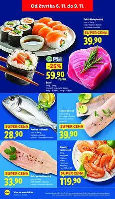 akční leták Lidl 6.11.2025-9.11.2025