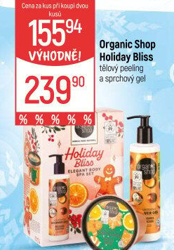 Dárková kazeta Holiday Bliss Organic Shop