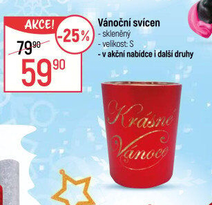 Svícen skleněný