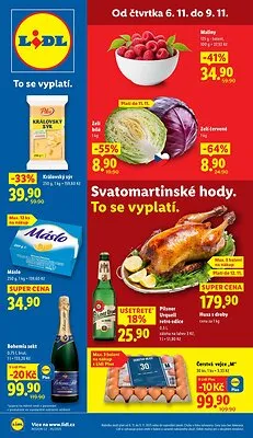 akční leták Lidl 6.11.2025-9.11.2025