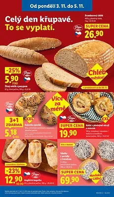 akční leták Lidl 3.11.2025-5.11.2025