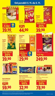 akční leták Lidl 3.11.2025-5.11.2025