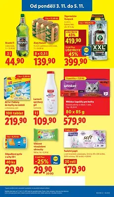 akční leták Lidl 3.11.2025-5.11.2025