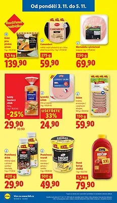 akční leták Lidl 3.11.2025-5.11.2025