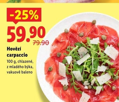 Hovězí carpaccio