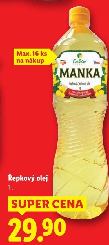 Řepkový olej Manka Fabio