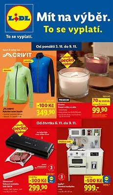 akční leták Lidl 3.11.2025-9.11.2025