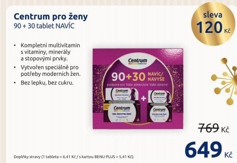 Doplněk stravy pro ženy Centrum - dárkové balení
