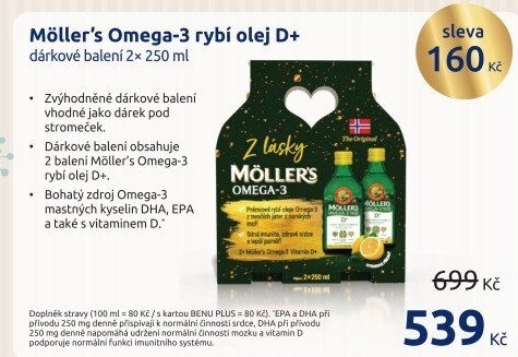 Doplněk stravy rybí olej Omega 3 Möller'