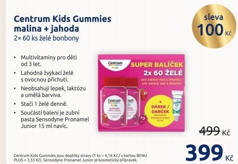 Vitamíny Kids Gummies Centrum - dárkové balení