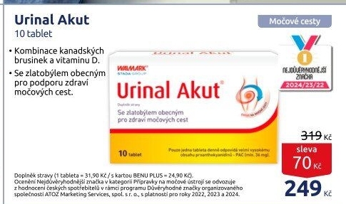 Doplněk stravy Urinal Akut Walmark