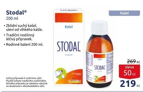 Homeopatikum sirup proti kašli Stodal