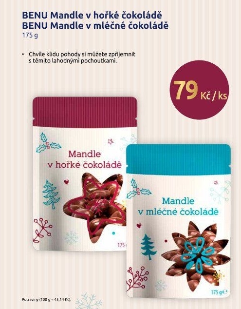 Mandle v čokoládě Benu