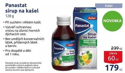 Sirup proti kašli Panastat
