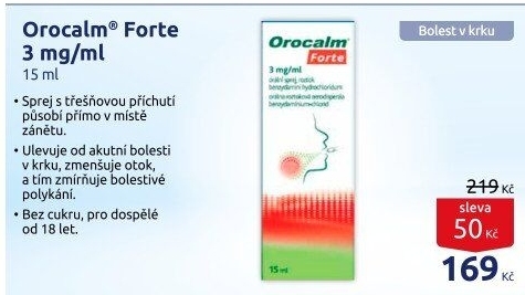 Sprej do krku Forte Orocalm