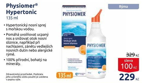 Sprej nosní Hypertonic Physiomer