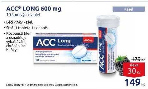 Šumivé tablety na vykašlávání Long ACC