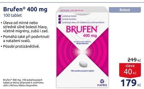 Tablety proti bolesti 400 Brufen Viatris