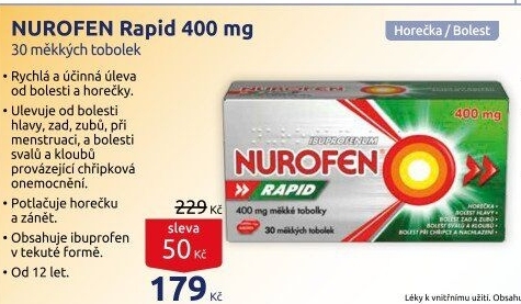 Tablety proti bolesti Nurofen Rapid