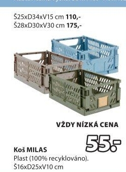 Skládací úložný plastový koš