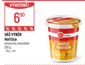 Hořčice plnotučná Váš Výběr