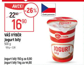 Jogurt bílý Váš Výběr