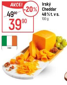 Sýr Cheddar irský 48%