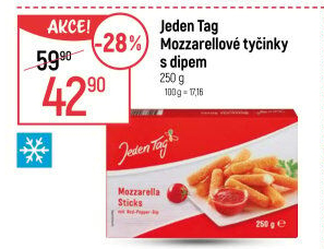 Tyčinky mozzarelové mražené Jeden Tag